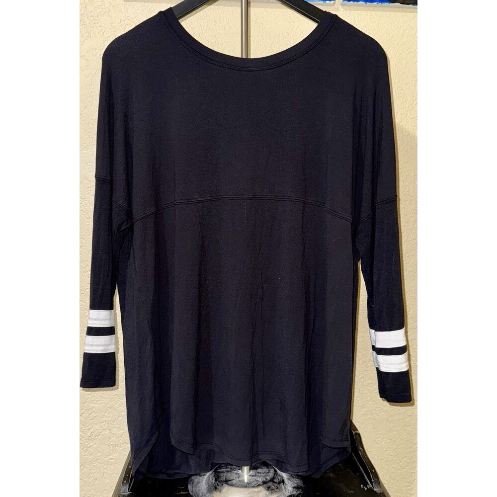 Maurices 24/7 Shirt Soft Lightweight Womens Large Black White